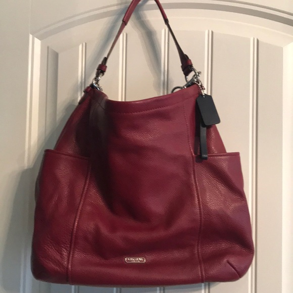 Coach Handbags - Red Leather Coach Handbag